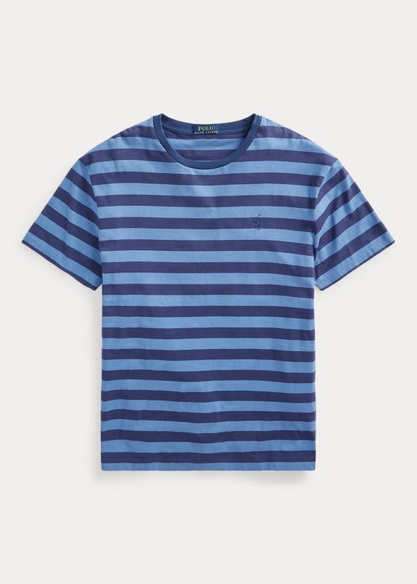 Polo Ralph Lauren Classic Striped Jersey T Shirt Herre Danmark (GOMIB5046)